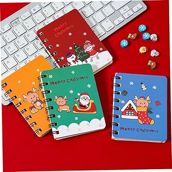 Amazon | TOGEVAL 4個 クリスマス学習ノート スパイラルノート